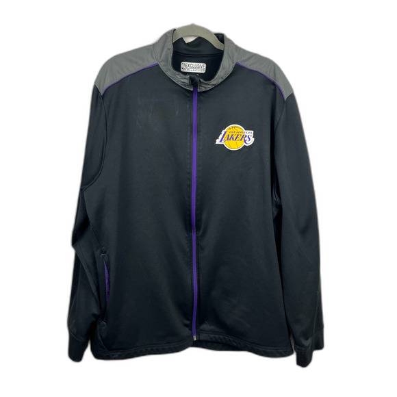NBA Los Angeles Lakers Official Basketball Full Zip Jacket Coat   Mens Size 2XL - Picture 1 of 9